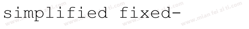 simplified fixed字体转换
